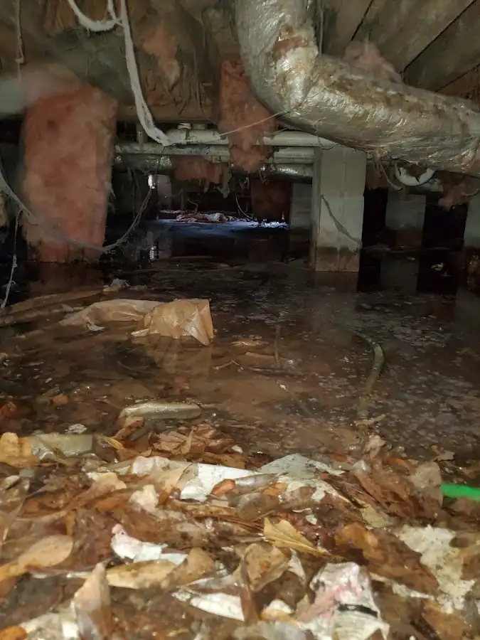 Crawl space flood assessment for Commercial Water Damage Restoration in Draper