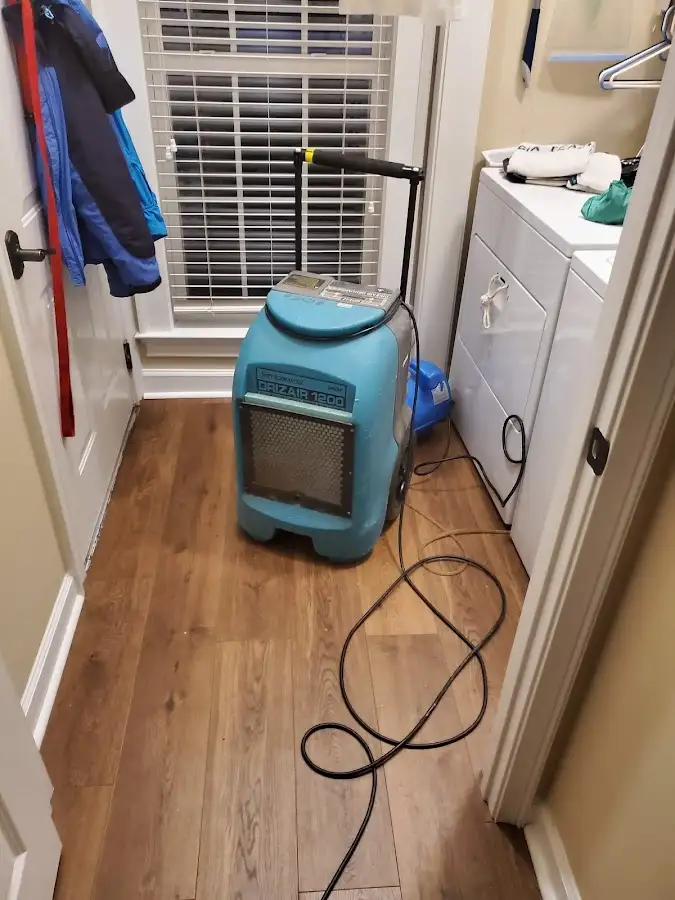 Commercial dehumidifier deployed for Flood Damage Cleanup in Draper